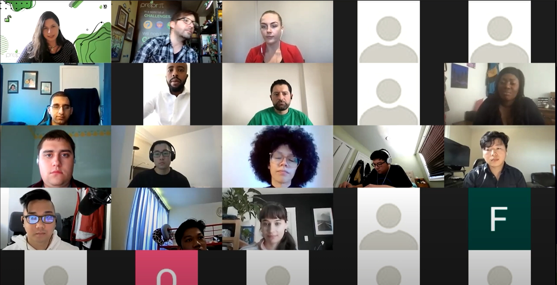 F.U.N. Program cohort on a video call