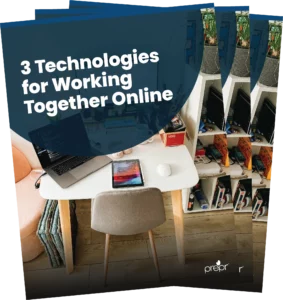 eBook: 3 Technologies for Working Together Online eBook cover