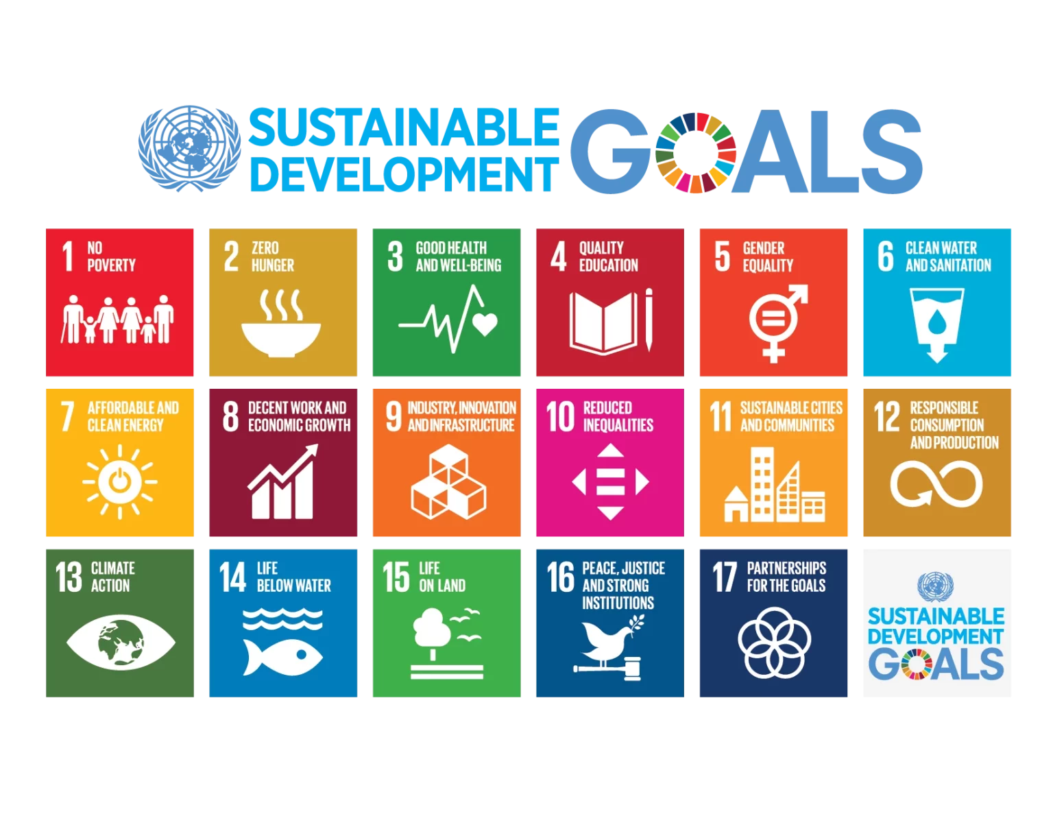 UN Sustainable Development Goals grid