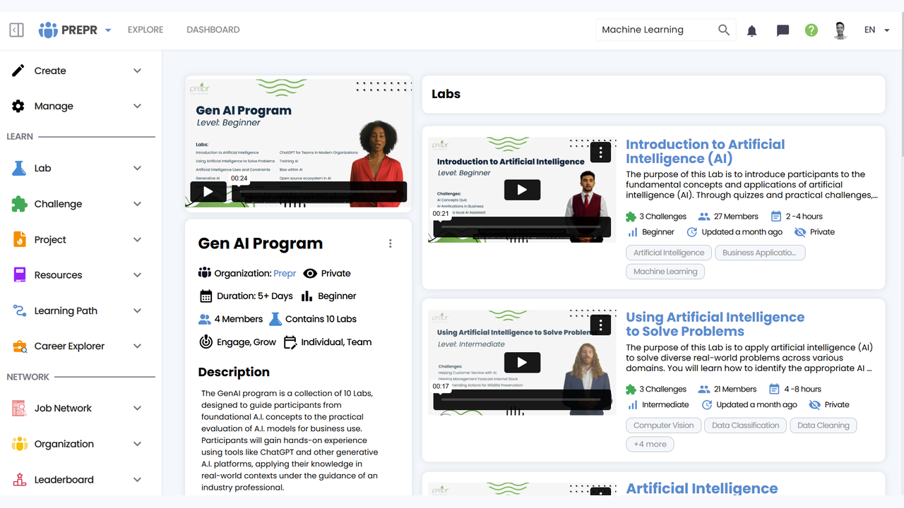 PreprLabs Challenge platform