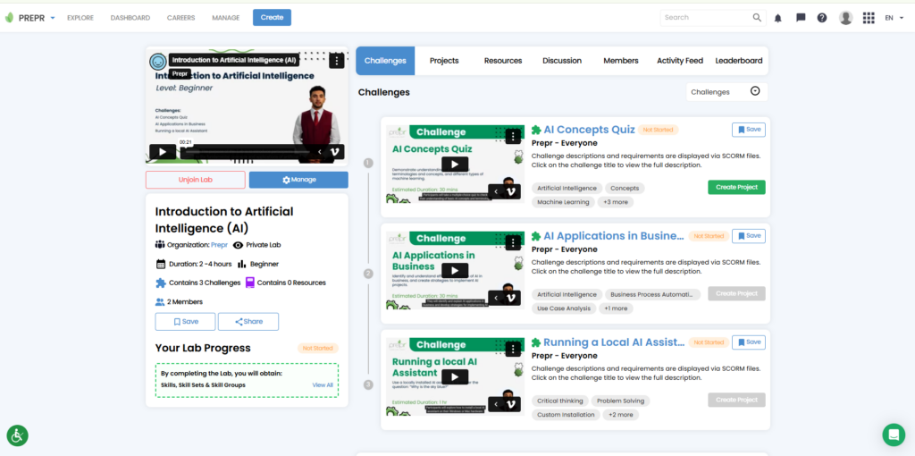 Hands-On Learning: Real-world projects, labs, and simulations