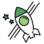Illustration: rocket ship representing entrepreneurship