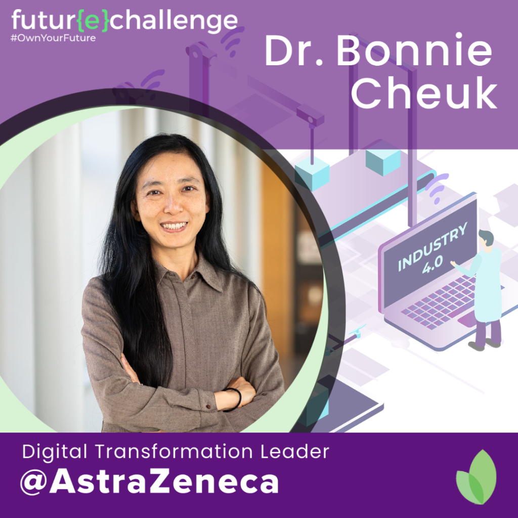 Speaker image: Dr. Bonnie Cheuk, Digital Transformation Leader @ AstraZeneca.