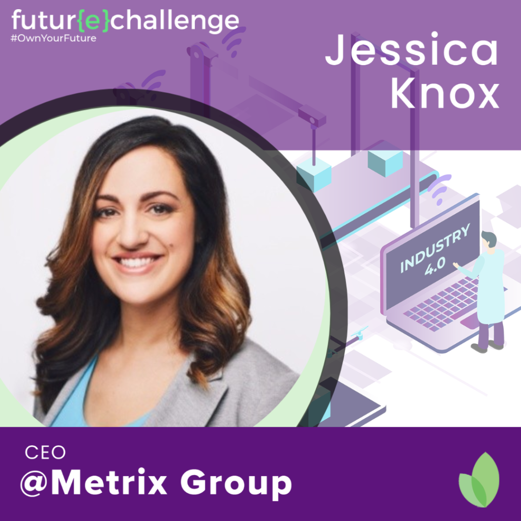Speaker image: Jessica Knox, CEO @ Metrix Group.