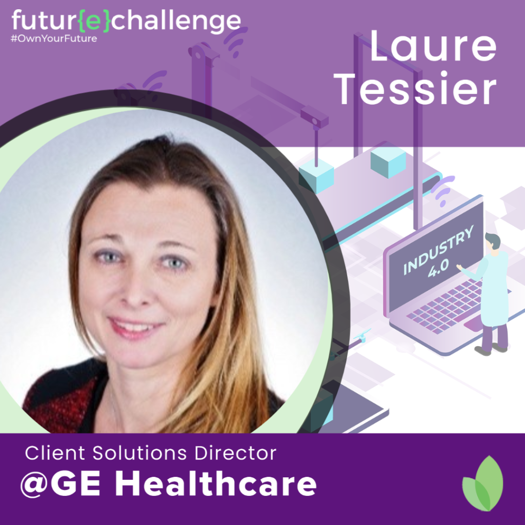 Speaker image: Laure Tessier, Client Solutions Director @ GE Healthcare.