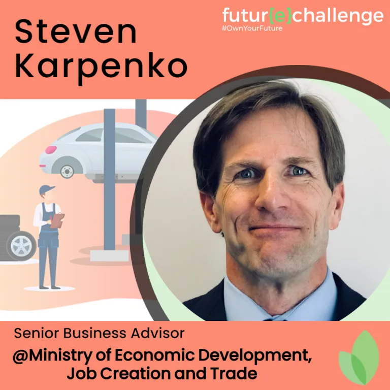 Speaker image: Steven Karpenko, Senior Business Advisor @ Ministry of Economic Development, Job Creation and Trade.