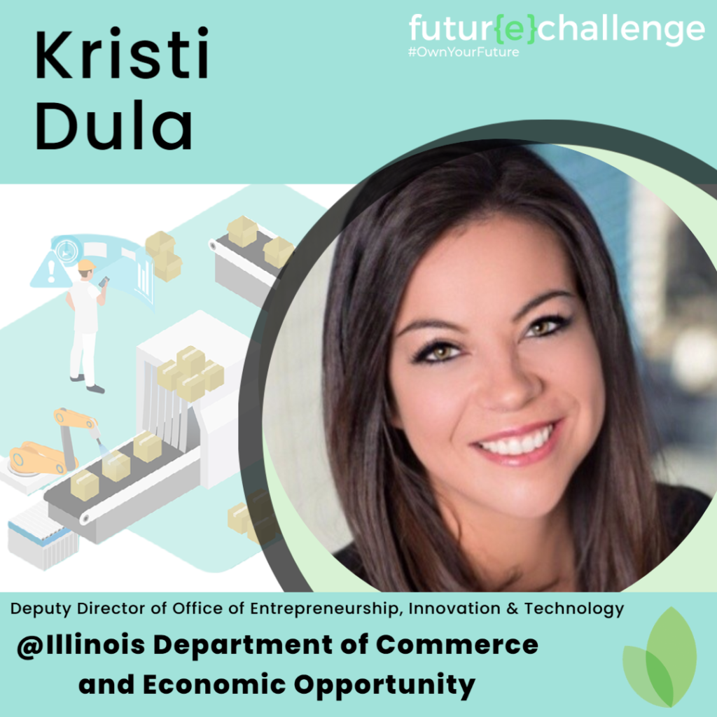 Speaker image: Kristi Dula, Deputy Director of Entrepreneurship, Innovation and Technology at Illinois Department of Commerce and Economic Opportunity.