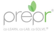 Prepr logo with motto: co-learn, co-lab, co-solve.