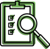 Illustration: Magnifying glass over checklist.