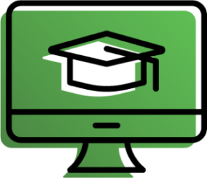 Illustration: a graduation cap on a screen.