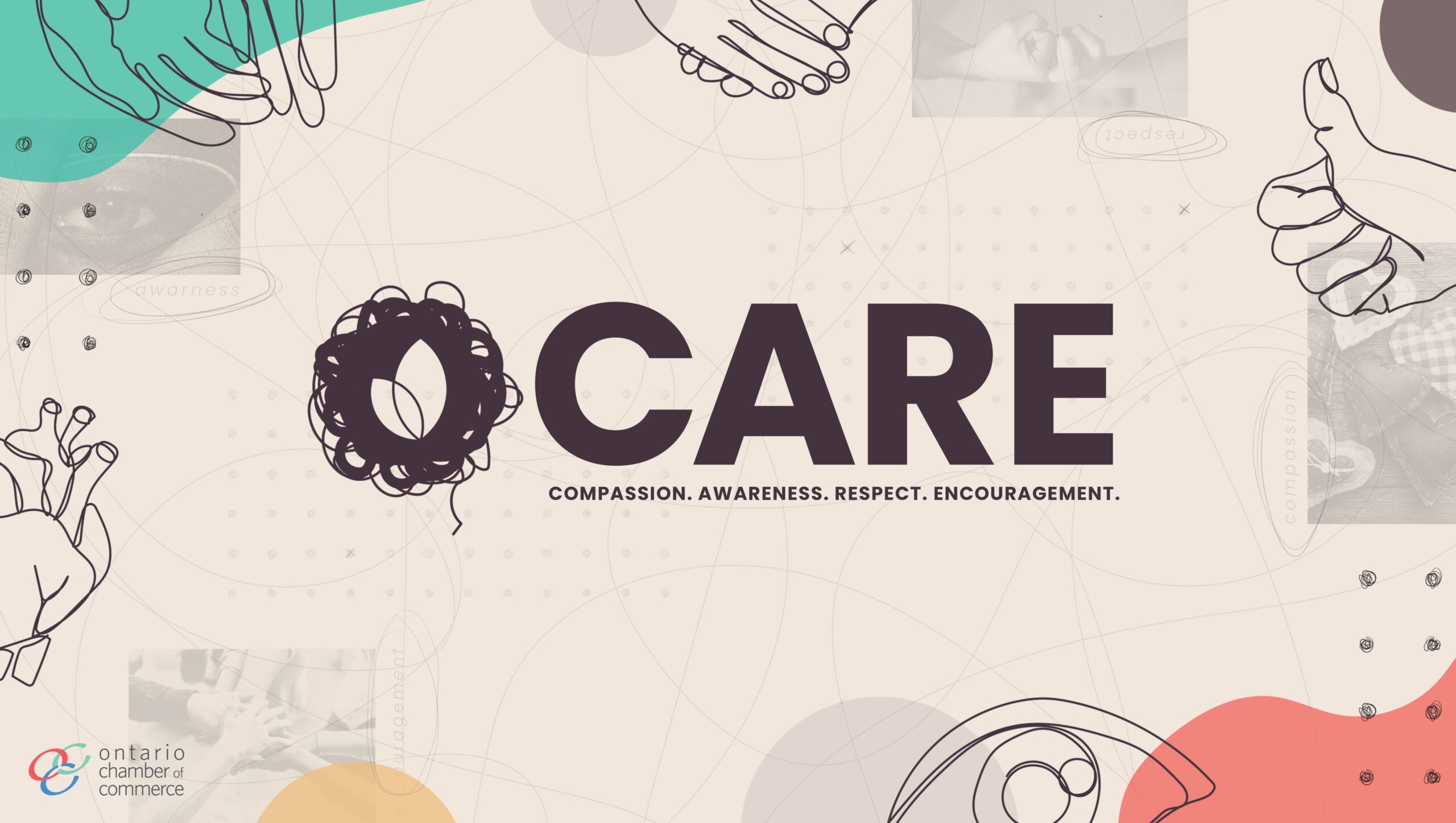 Banner: CARE - Compassion, Awareness, Respect, Encouragement.