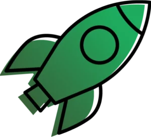 Icon: rocket ship.