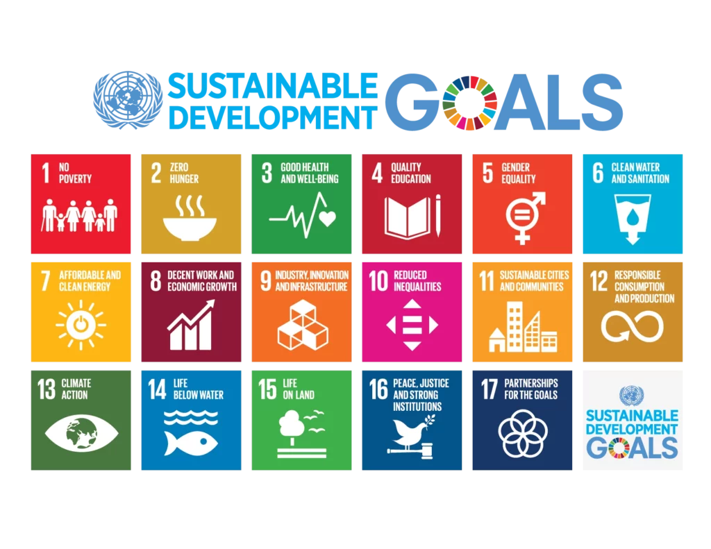 Grid of the UN's Sustainable Development Goals.