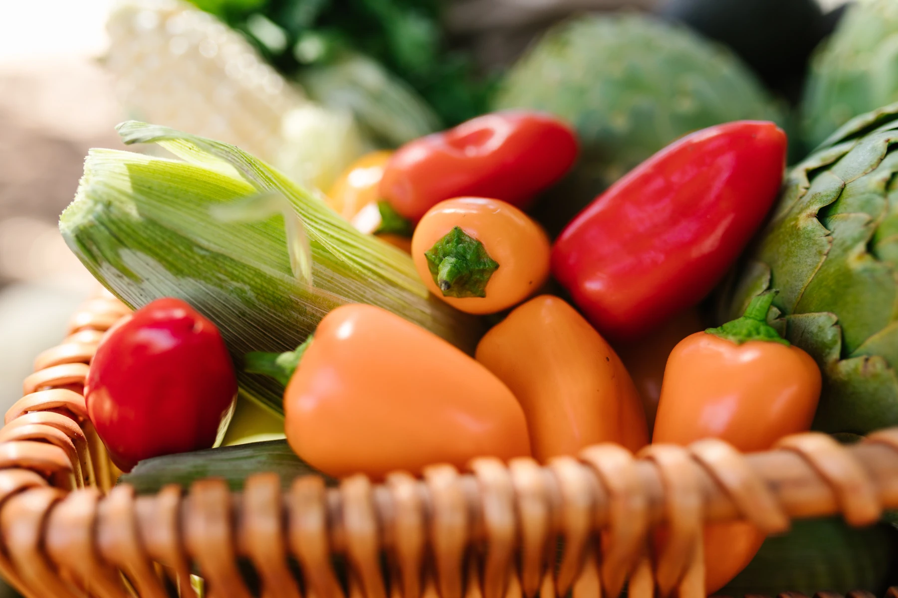 Photo: basket of vegetables.